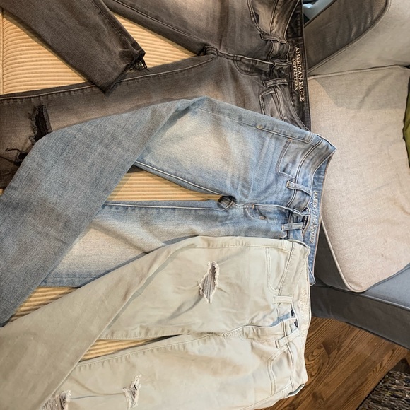 bundle of aeo skinny jeans & jeggings